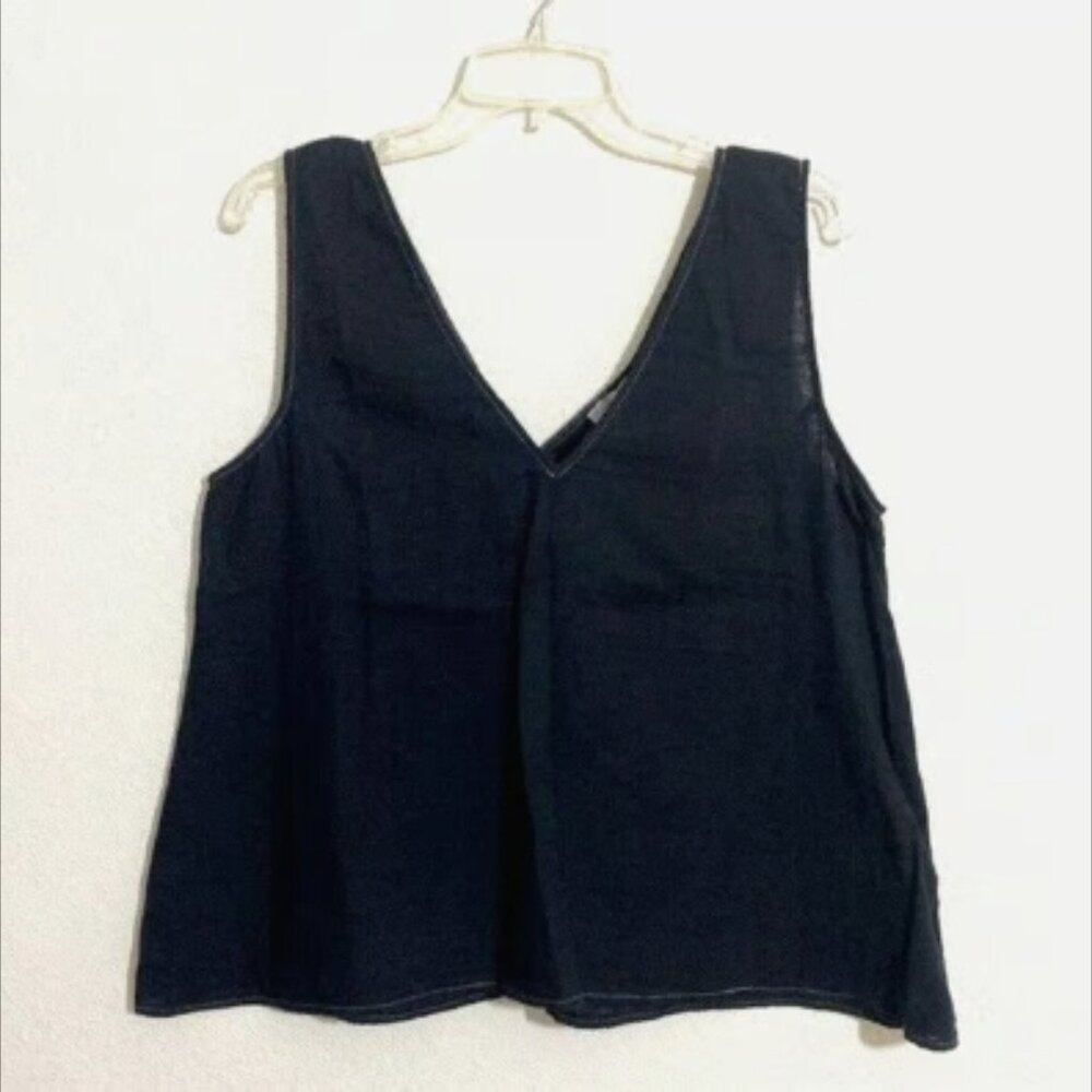 CALME Women's V-Neck Drape Tank Top MSRP $108 Size XS